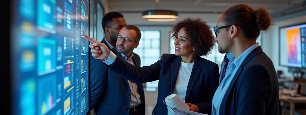 Team collaborating on a digital strategy